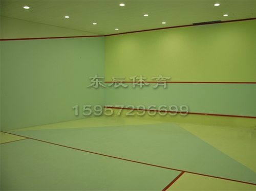 Colorful squash court